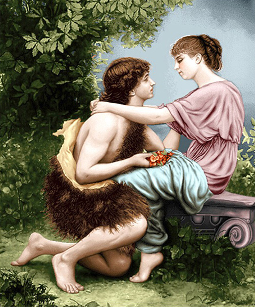 عکس نخ و نقشه تابلو فرش آدم و حوا