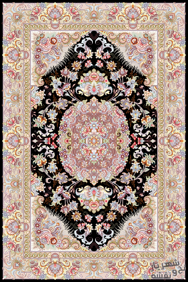 نخ و نقشه بافت فرش قالیچه طرح نفیس کد r-5623 | شهریارنوین